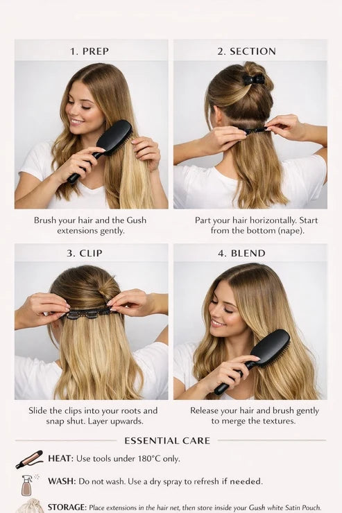 Highlighted Curly Volumizer & Highlighted Straight Pony Combo Set