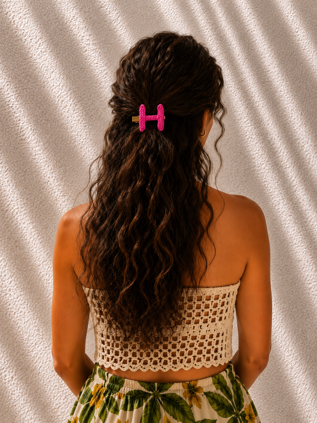 Handmade Crochet Alphabet Hair Clip – Personalized Alphabet Hair Accessory