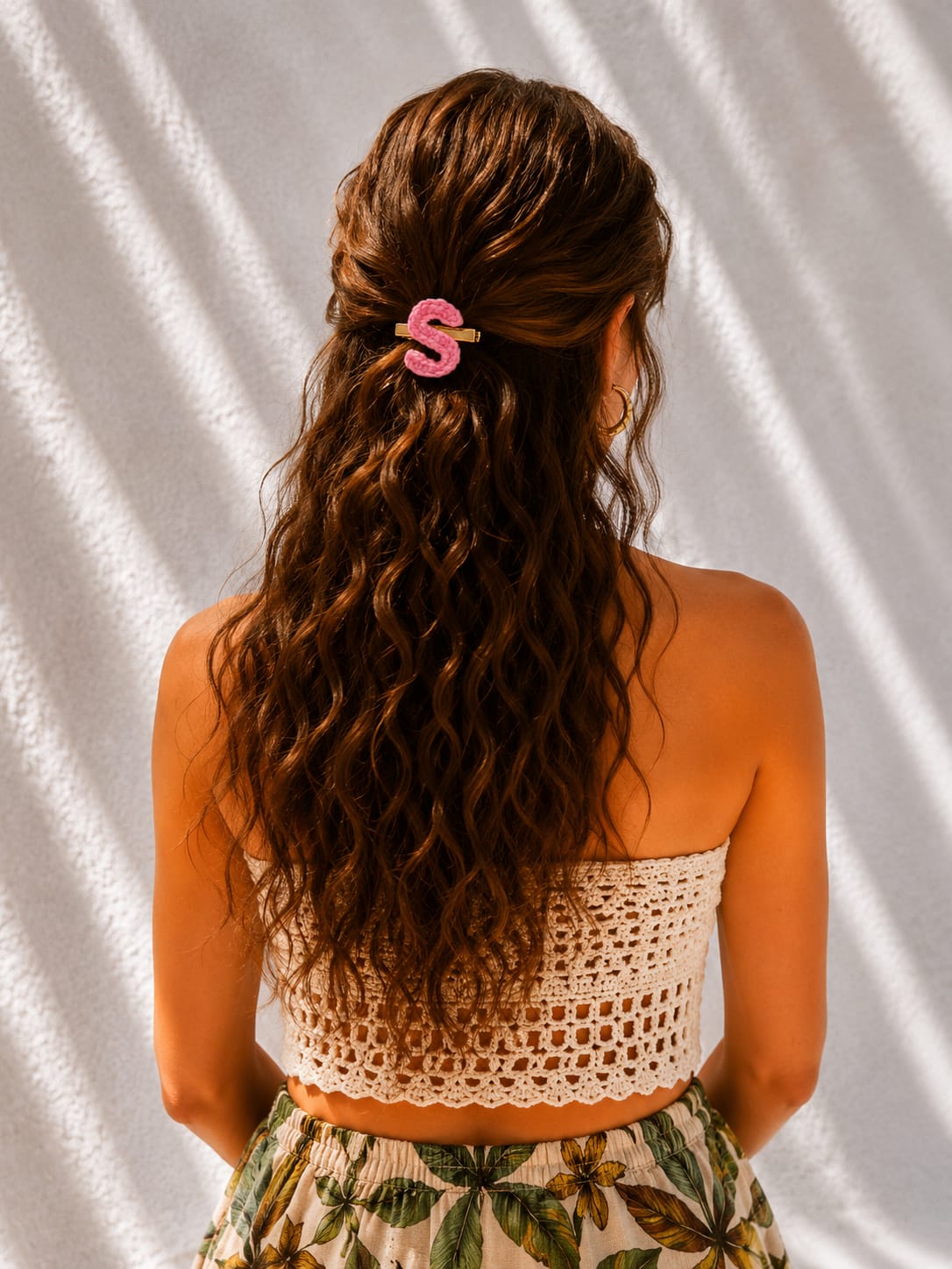 Handmade Crochet Alphabet Hair Clip – Personalized Alphabet Hair Accessory