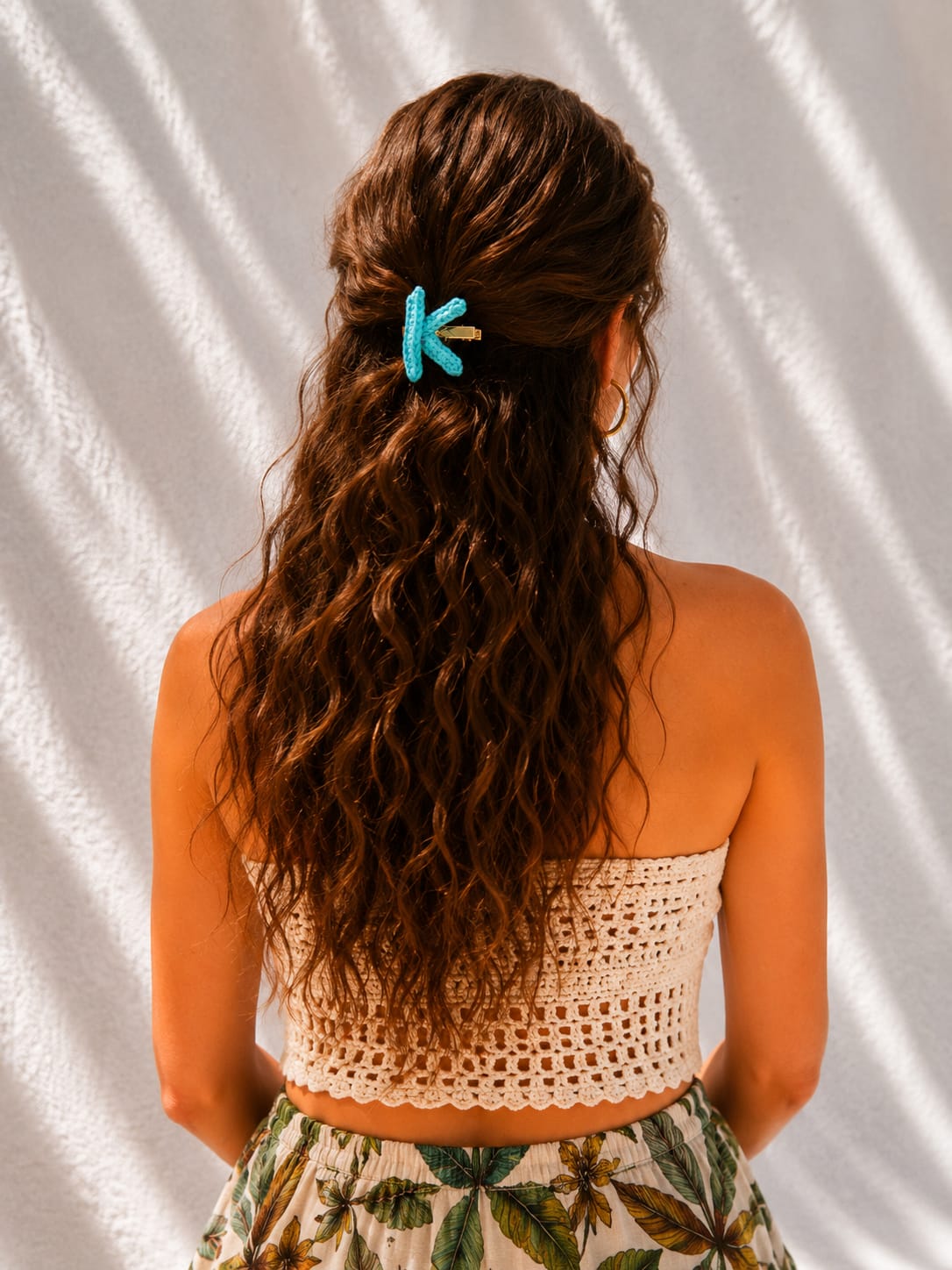 Handmade Crochet Alphabet Hair Clip – Personalized Alphabet Hair Accessory