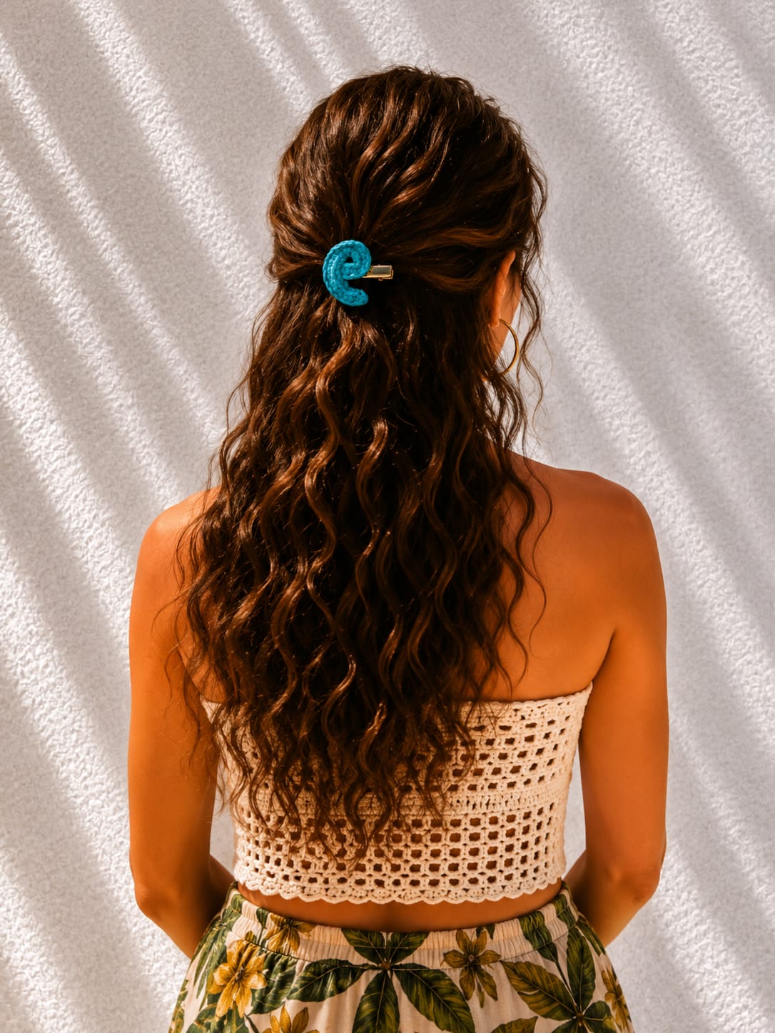 Handmade Crochet Alphabet Hair Clip – Personalized Alphabet Hair Accessory